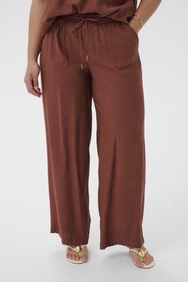 Kaffe Curve Emilia Wide Pants Henna Brown - Панталони - 