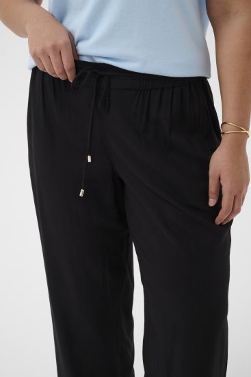Kaffe Curve Mille Wide Pants Black Deep - Панталони от плат - 