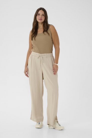 Kaffe Curve Mille Wide Pants Feather Grey - Панталони от плат - 