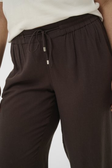 Kaffe Curve Mille Wide Pants Coffee Brown - Панталони от плат - 
