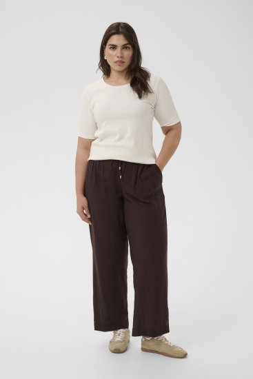 Kaffe Curve Mille Wide Pants Coffee Brown - Панталони от плат - 