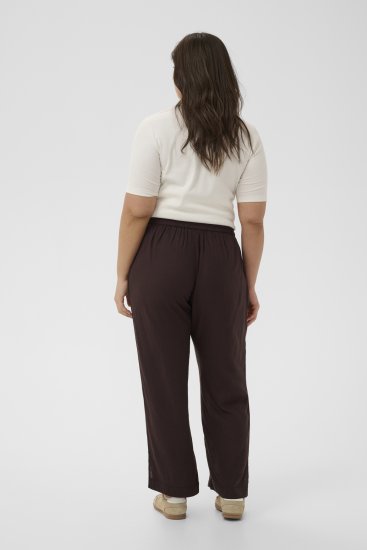 Kaffe Curve Mille Wide Pants Coffee Brown - Панталони от плат - 