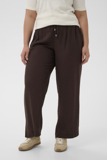 Kaffe Curve Mille Wide Pants Coffee Brown - Панталони от плат - 