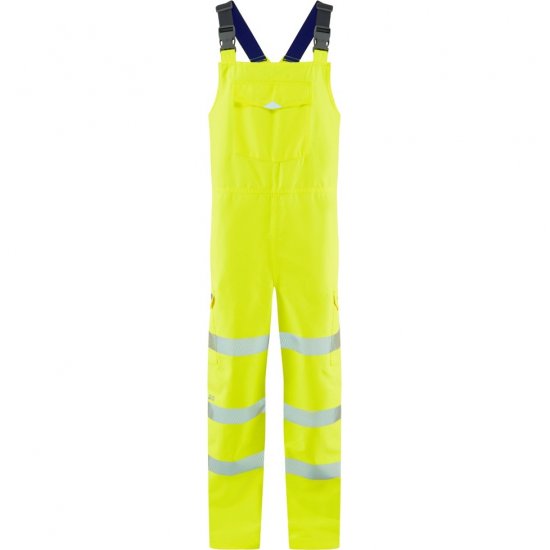 Leo Northam Ecoviz 15K Performance+ Bib & Brace Hi-Vis Yellow - Работно облекло - мъжки работно облекло големи размери