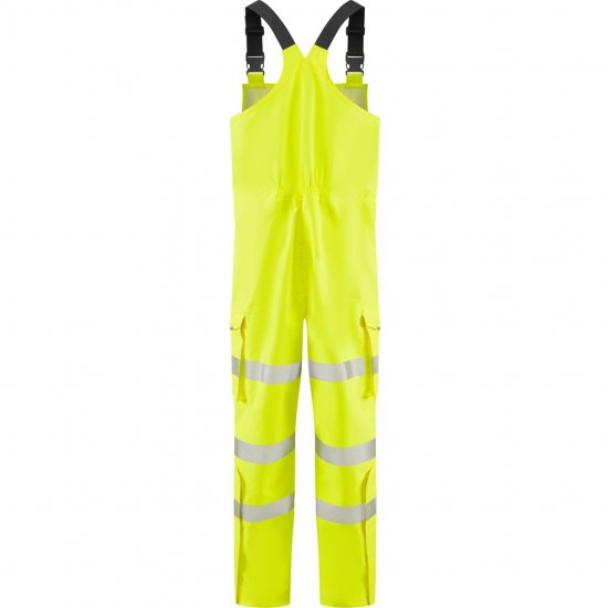 Leo Northam Ecoviz 15K Performance+ Bib & Brace Hi-Vis Yellow - Работно облекло - мъжки работно облекло големи размери