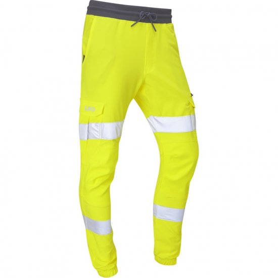 Leo Hawkridge Ecoviz High Performance 4X Stretch Trouser Hi-Vis Yellow - Работно облекло - мъжки работно облекло големи размери