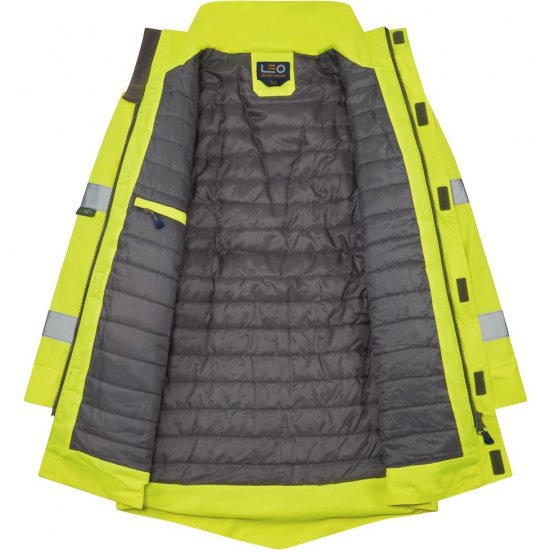 Leo Tawstock EcoViz 4K Baffle Lined Anorak Hi-Vis Yellow - Работно облекло - мъжки работно облекло големи размери