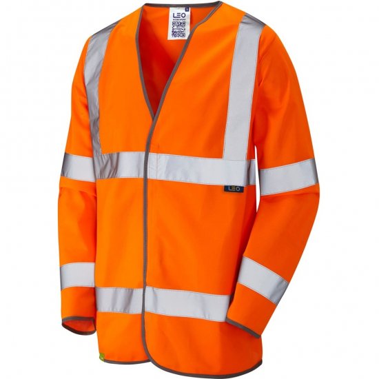 Leo Shirwell Ecoviz Sleeved Waistcoat Hi-Vis Orange - Работно облекло - мъжки работно облекло големи размери