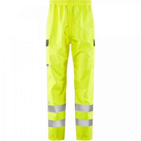 Leo Westleigh Ecoviz 10K Performance Breathable Overtrouser Hi-Vis Yellow - Работно облекло - мъжки работно облекло големи размери