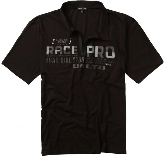 Lavecchia 2030 Polo Shirt Short Sleeve Black - Поло тениски - мъжки тениски с яка големи размери