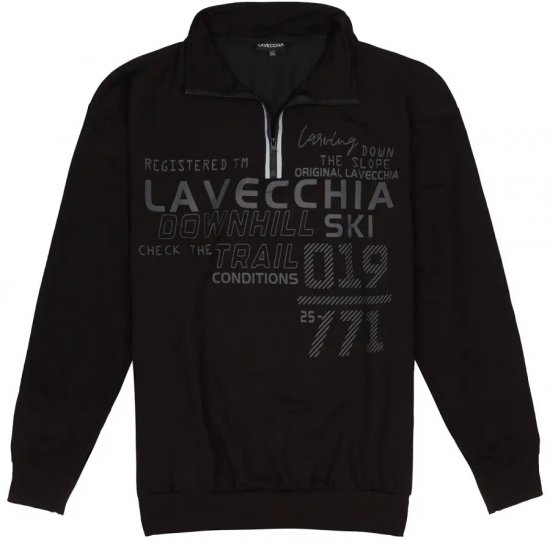 Lavecchia 2029 Sweatshirt Black - Суичъри & cуичъри с качулка - мъжки суичъри големи размери