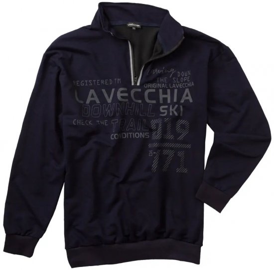 Lavecchia 2029 Sweatshirt Navy - Суичъри & cуичъри с качулка - мъжки суичъри големи размери
