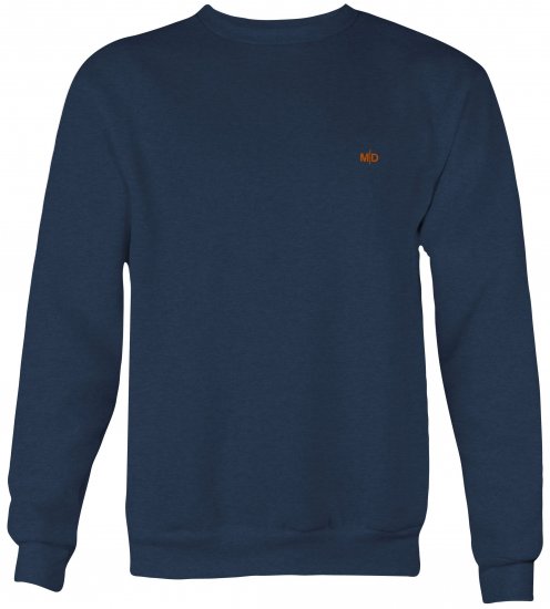 Motley Denim Oslo Sweatshirt Dark Indigo - Суичъри & cуичъри с качулка - мъжки суичъри големи размери