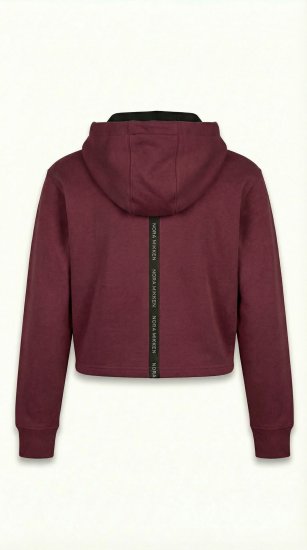 Nora Mikken KAMILLA Cropped Hoodie Burgundy - ДАМСКИ ДРЕХИ XS-XXL - 