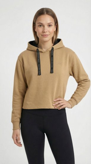 Nora Mikken KAMILLA Cropped Hoodie Camel - ДАМСКИ ДРЕХИ XS-XXL - 