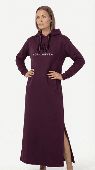 Nora Mikken MARI Maxi Hoodie Dress Mauve Wine - ДАМСКИ ДРЕХИ XS-XXL - 