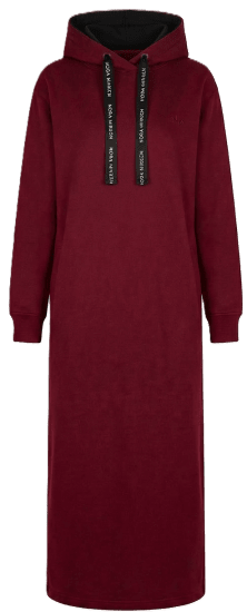 Nora Mikken MARTINA Maxi Hoodie Dress Burgundy - ДАМСКИ ДРЕХИ XS-XXL - 