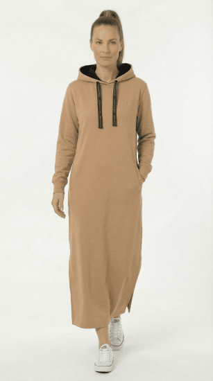 Nora Mikken MARTINA Maxi Hoodie Dress Camel - ДАМСКИ ДРЕХИ XS-XXL - 