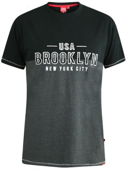 D555 Osbert T-shirt Black - Тениски - мъжки тениски големи размери