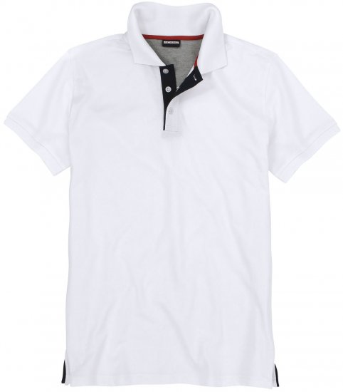 Adamo Pablo Comfort fit Polo Shirt White - Поло тениски - мъжки тениски с яка големи размери
