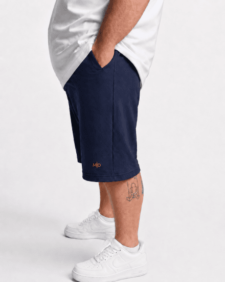 Motley Denim Paris Sweatshorts Dark Indigo - Спортни панталони & Kъси панталони - мъжки спортни панталони големи размери