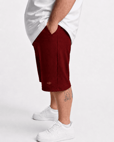 Motley Denim Paris Sweatshorts Red - Спортни панталони & Kъси панталони - мъжки спортни панталони големи размери