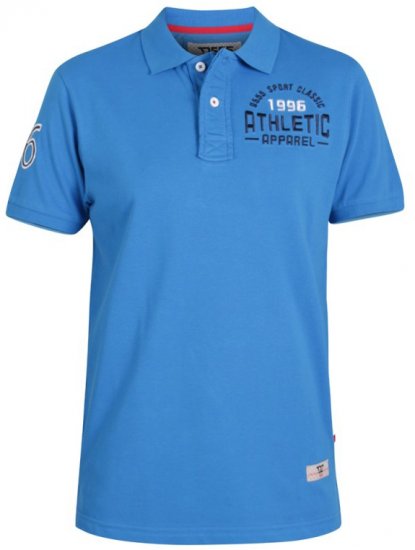 D555 Parker Polo Blue - Поло тениски - мъжки тениски с яка големи размери