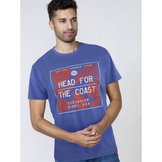 D555 Arizona T-shirt Blue - Тениски - мъжки тениски големи размери