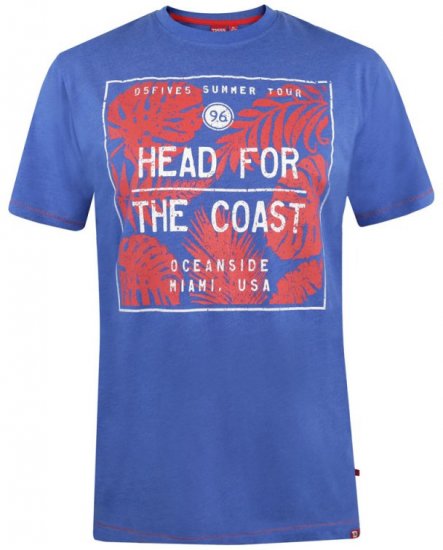 D555 Arizona T-shirt Blue - Тениски - мъжки тениски големи размери