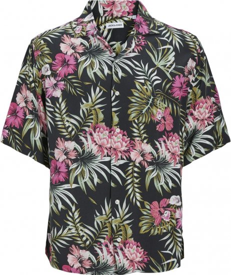 Jack & Jones JJEJEFF RESORT SHIRT Pink Nectar - Ризи - мъжки ризи големи размери