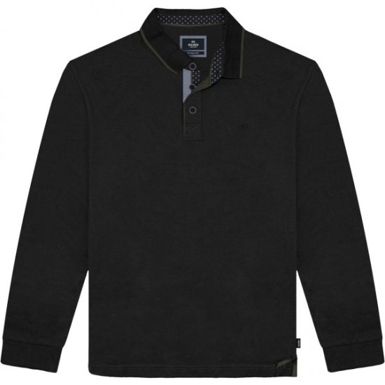 Double Outfitters PS-3098 Polo Shirt Print Black - Поло тениски - мъжки тениски с яка големи размери