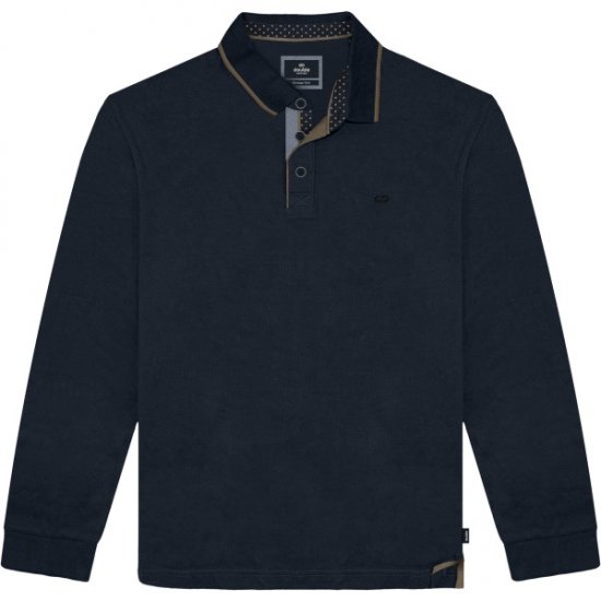 Double Outfitters PS-3098 Polo Shirt Print Navy - Поло тениски - мъжки тениски с яка големи размери