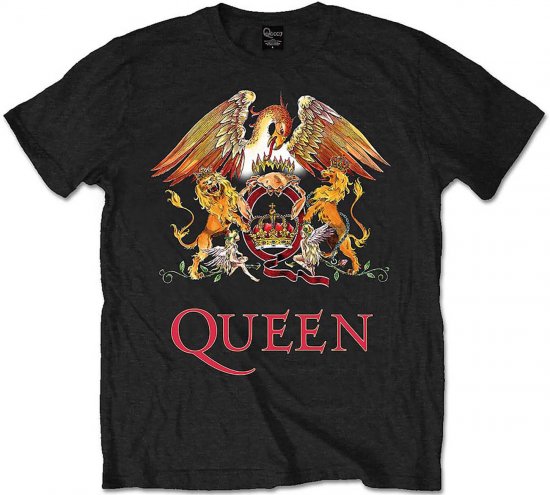Queen Classic Crest T-shirt Black - Тениски - мъжки тениски големи размери