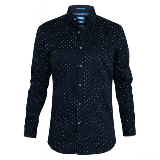 D555 Rashard Long Sleeve Printed Shirt - Ризи - мъжки ризи големи размери