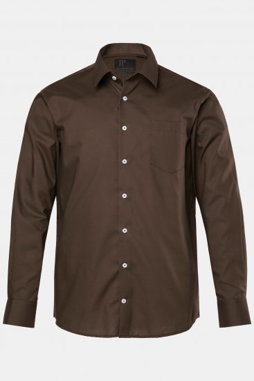 JP1880 Shirt Business Long Sleeve Brown - Ризи - мъжки ризи големи размери