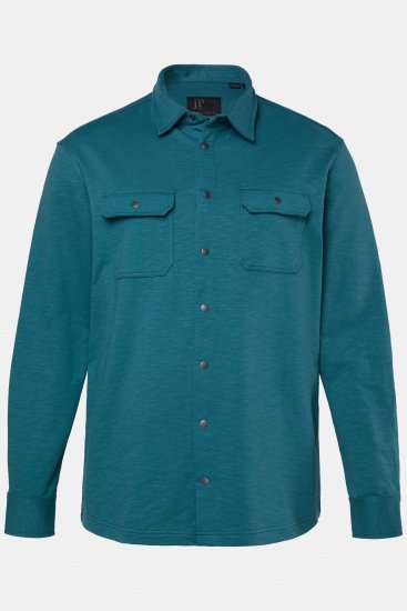 JP1880 Jersey Shirt Long Sleeve Modern Fit Blue - Ризи - мъжки ризи големи размери