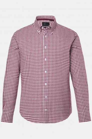 JP1880 Checked Flannel Shirt Long Sleeve Light Red - Ризи - мъжки ризи големи размери