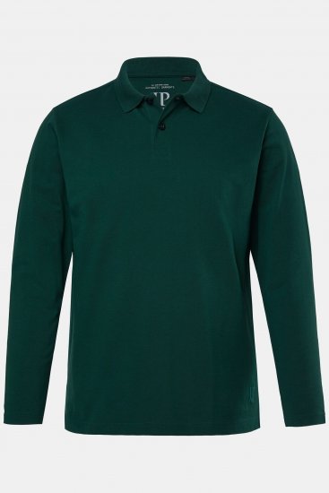 JP1880 Polo Shirt Long Sleeve Pique Dark Green - Поло тениски - мъжки тениски с яка големи размери