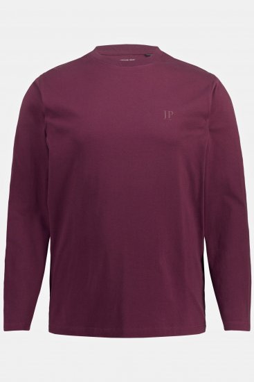 JP1880 Long Sleeve OEKO-TEX T-shirt Dark Red - Тениски - мъжки тениски големи размери