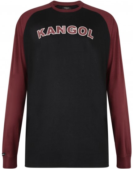Kangol Rufio Long Sleeve T-shirt Black - Тениски - мъжки тениски големи размери
