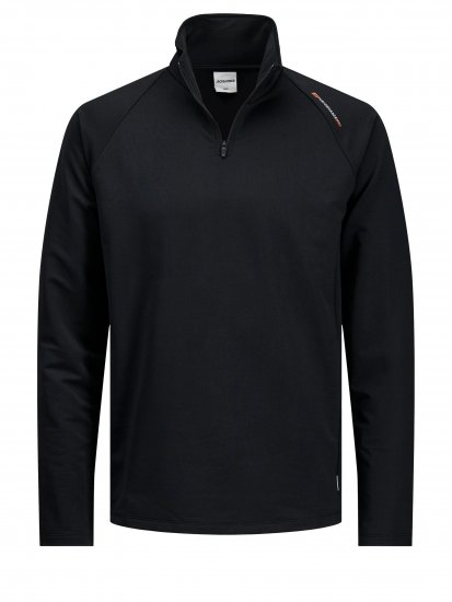 Jack & Jones Running Half Zip Sweat Black - Суичъри & cуичъри с качулка - мъжки суичъри големи размери