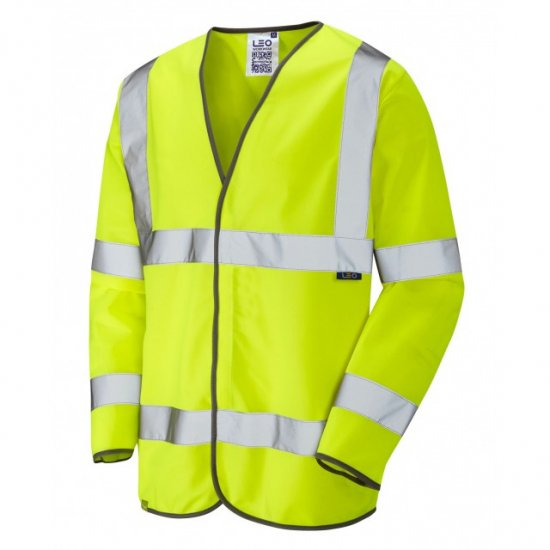 Leo Shirwell Ecoviz Sleeved Waistcoat Hi-Vis Yellow - Работно облекло - мъжки работно облекло големи размери