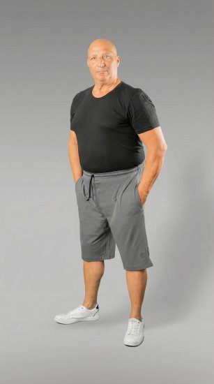 20 Nodi Scirocco Short Leg Sports Pants in Combed Cotton Jersey Grey - Спортни панталони & Kъси панталони - мъжки спортни панталони големи размери