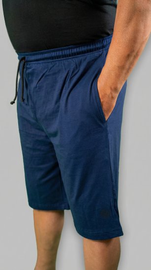 20 Nodi Scirocco Short Leg Sports Pants in Combed Cotton Jersey Navy - Спортни панталони & Kъси панталони - мъжки спортни панталони големи размери