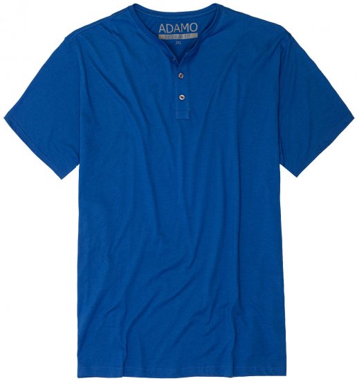 Adamo Silas Regular fit Serafino T-shirt Royal Blue - Тениски - мъжки тениски големи размери