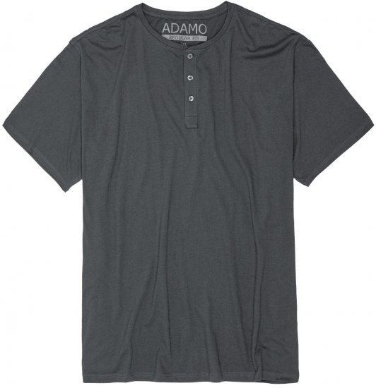 Adamo Silas Regular fit Serafino T-shirt Charcoal - Тениски - мъжки тениски големи размери