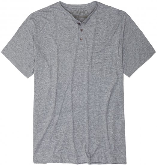 Adamo Silas Regular fit Serafino T-shirt Grey - Тениски - мъжки тениски големи размери