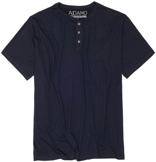 Adamo Silas Regular fit Serafino T-shirt Navy - Тениски - мъжки тениски големи размери