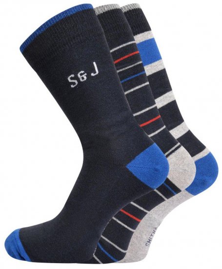 Smith & Jones Sires 3-pack Socks (46-49) - Бельо & Бански шорти - Мъжко бельо големи размери