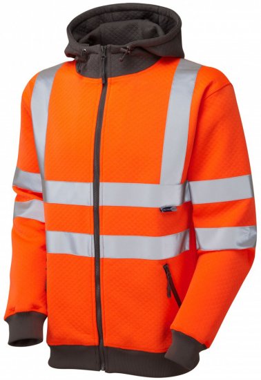 Leo Saunton Hooded Sweatshirt Hi-Vis Orange - Работно облекло - мъжки работно облекло големи размери